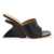 Off-White Wedge Heel Mules With Jug Design BLACK BLACK