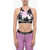 Palm Angels Printed Sunset Top With Logoed Elastic Band Pink