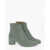 Maison Margiela Mm6 Leather Ankle Boots With Zip Closure Heel 5Cm Green