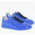 Maison Margiela Mm22 Patent Leather Low-Top Sneakers With Contrasting Laces Blue