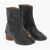 Maison Margiela Mm22 Wrinkled Effect Solid Color Ankle Boots Heel 3.5Cm Black