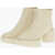 Maison Margiela Mm6 Saffiano Leather Ankle Boots With Plateau 8Cm Beige