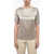 Fabiana Filippi Silk T-Shirt With Glittery Crewneck Beige