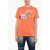 DSQUARED2 Crew Neck Cotton T-Shirt With Patches Orange