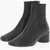 Maison Margiela Mm6 Leather And Fabric Chelsea Boots Heel 5Cm Black
