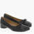 Maison Margiela Mm6 Solid Color Leather Ballet Flats Black