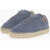 Maison Margiela Mm22 Cotton Low-Top Sneakers With Jute Sole Blue