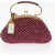 Maison Margiela Mm11 Braided Design S.w.a.l.k. Handbag With Leather Trims Burgundy