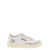 AUTRY 'Medalist' White And Silver Low Top Sneakers With Logo Patch In Leather Woman GREY