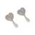 Alessandra Rich Alessandra Rich Heart-Shaped Crystal Earrings SILVER