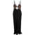 Self-Portrait SELF-PORTRAIT BLACK LACE SATIN MAXI DRESS CLOTHING NUDE & NEUTRALS