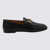 TOD'S TOD'S BLACK SUEDE DOUBLE T LOAFERS BLACK