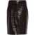 Tom Ford TOM FORD CROCODILE EMBOSSED LEATHER SKIRT BROWN