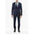 CORNELIANI Pinstriped Academy Suit With Flap Pockets Blue