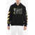 Off-White Permanent Hoodie Diag Arrow Caravaggio Mercy With Front Pock Black