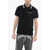 Palm Angels 3-Buttons Piquet Cotton Polo Shirt Black