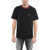 Diesel Solid Color T-Just-Pocket-Crow Crew-Neck T-Shirt With Breast Black