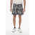 AMIRI Paisley-Motif Shorts With 2-Pockets Black & White