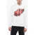 Diesel Solid Color S-Ginn Hoodie With Printed Logo White
