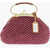 Maison Margiela Mm11 Braided Design S.w.a.l.k. Handbag With Leather Trims Burgundy