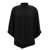 FEDERICA TOSI Oversized Black Shirt with Patch Pockets in Viscose Woman BLACK