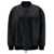 FEDERICA TOSI Black Bomber Jacket with Ribbed Trim in Leather Woman BLACK