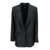 FEDERICA TOSI Black Single-Breasted Jacket with a Single Button in Cotton Blend Man BLACK