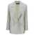 FEDERICA TOSI Silver Single-Breasted Jacket with a Single Button in Cotton Blend Man GREY