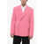 Palm Angels Double Breasted Sonny Blazer With Peak Lapel Pink