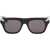 Alexander McQueen Punk Rivet Mask Sunglasses BLACK BLACK SMOKE