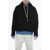 Palm Angels Double-Layered Hoodie Sweatshirt With Fringed Detail Blue
