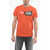 Diesel Overstated Maxi Logo T-Diego-Cuty Crew-Neck T-Shirt Orange