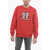 Diesel Brushed Cotton S-Ginn-K25 Crew-Neck Sweatshirt With Front Pr Red