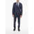 CORNELIANI Cc Collection Flax Blend Slim Fit Suit With District Check M Blue