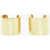 Maison Margiela Mm6 Golden-Effect Brass Cuff Bracelets Gold
