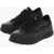 Neil Barrett Li-Ning Cotton Wave Low-Top Sneakers With Piercing Black