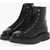 Neil Barrett Leather Combat Boots With Zip Closure Black