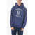 Ralph Lauren Fleeced Cotton Greenwich Hooded Sweatshirt With Logo Print Blue