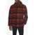 Ralph Lauren Polo Shearling Coat With Plaid-Check Pattern Red