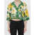 Dolce & Gabbana Rose-Print Knotted Shirt YELLOW