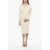 Bally Cotton Shirt Dress With Buttoned Side Split White
