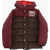 Gucci Two-Tone Down Jacket With Logo-Buttons Burgundy