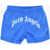 Palm Angels Swim Shorts With Gothic Print Blue