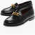 Valentino Garavani Leather Loafers With Cahin Detail Black