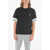 Neil Barrett Double Sleeve Music Bolt Skater T-Shirt With Embroidered Log Black