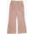 Gucci Cordoroy Casual Pants With Golden Details Pink