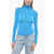 Off-White Turtle Neck Stamp Long Sleeved Top Blue