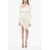 Off-White Draped Asymmetric Vi-Crepe Mini Dress Beige