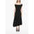 Bottega Veneta Cotton Asymmetric Dress With Draped Neckline Black