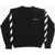OFF-WHITE KIDS Cotton Rubber Arrow Crew-Neck Sweaterwith Embroidery Black